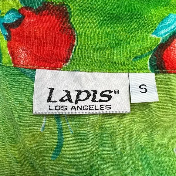 Vintage USA Button Down Floral Midi Dress Boho Slip Hippie Tropical White Lotus - Picture 4 of 6